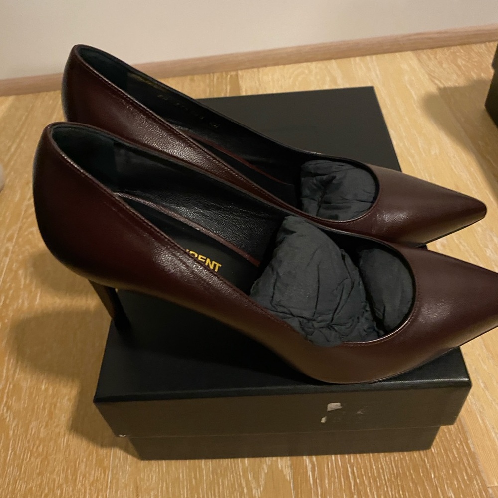 Saint Laurent Anja Amaretto Heels - Picture 2 of 5